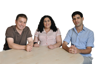 מימין: אמיר מיטשל, ד"ר אורנה דהן ופרופ' צחי פלפל. התאמות אבולוציוניות